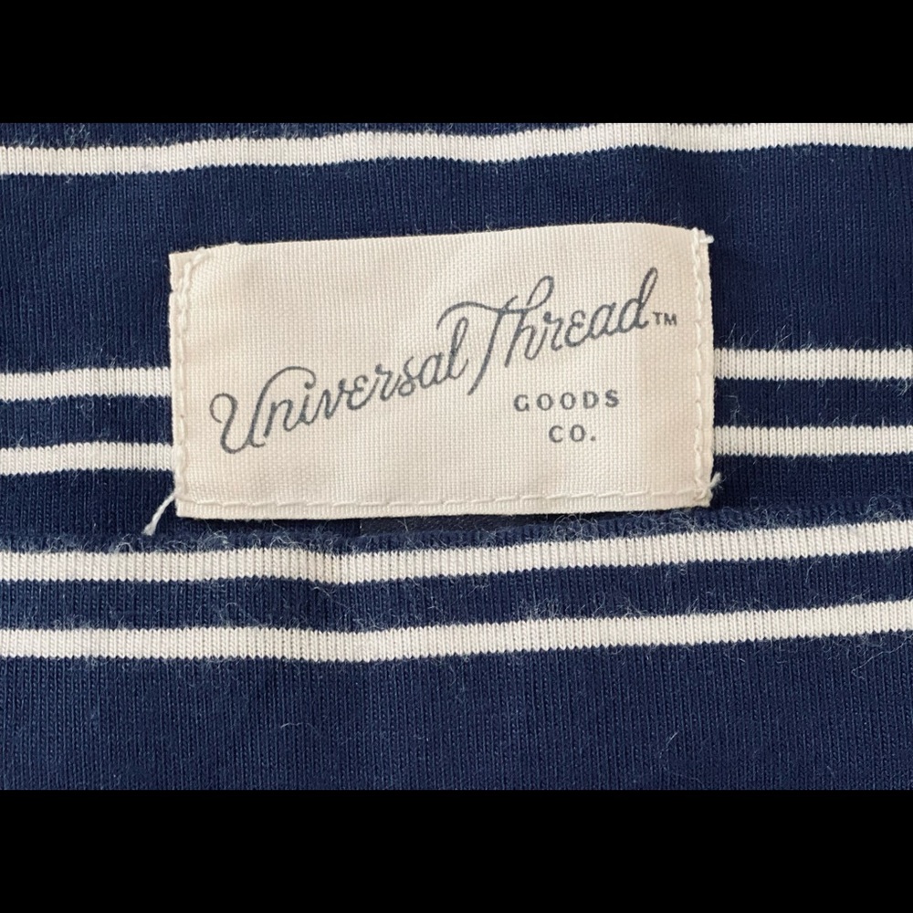 Universal Thread Navy Striped Flutter Top - Picture 3 of 4